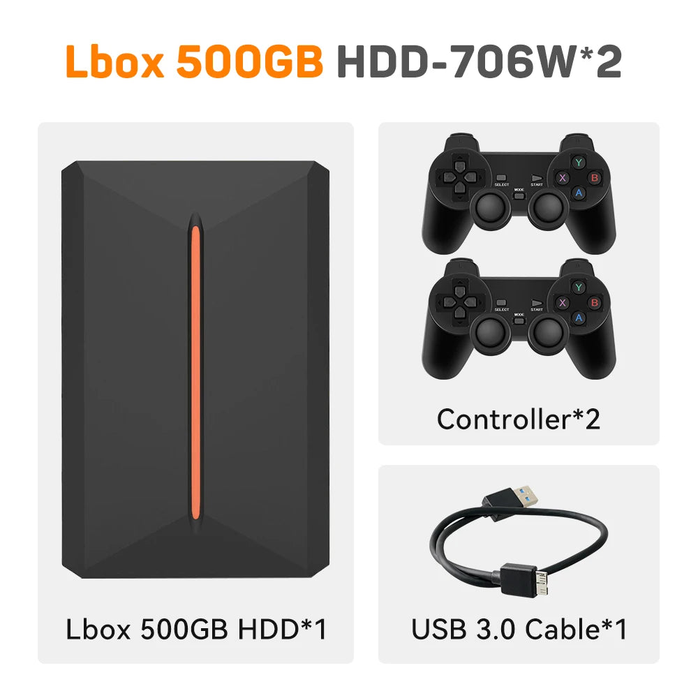JMachen Disco Duro Gaming 500GB Launchbox | 3,760+ Juegos | 14 Emuladores | PS4/PS3/PS2/Wii/N64 | PC - Firu Total Sales
