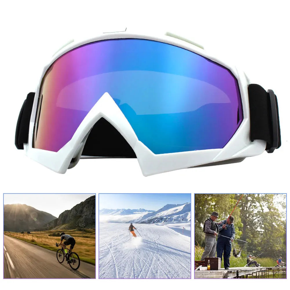 Motorcycle Glasses Windproof Snowboard Goggles Anti-Fog Protective Goggles UV Protection for Winter Outdoor Sport
