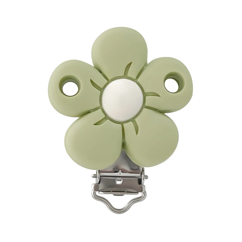 1/3/10pcs Silicone Flower Pacifier Clips Food Grade Teethers For Baby DIY Baby Soother Nursing Pacifier Chain Accessories