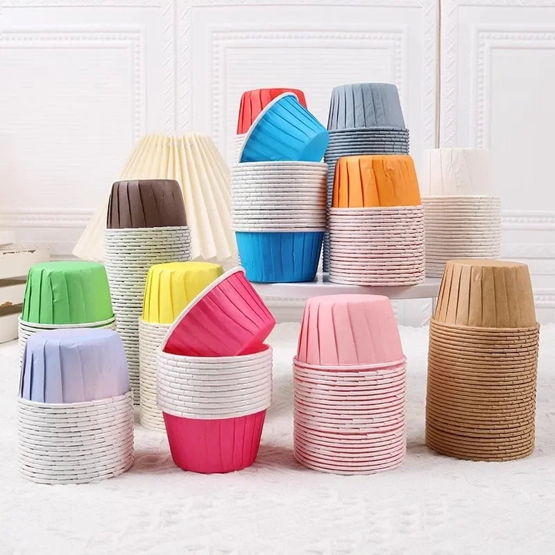 50pcs Cápsulas de Papel Grandes para Cupcakes y Muffins | Bodas y Fiestas 🍰