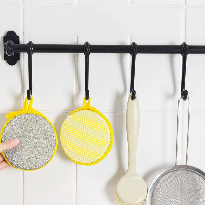 10PCS Double-Sided Dishwashing Sponges, Reusable Kitchen Cleaning Brushes for Pots, Pans & Dishes, Household Cleaning Tools