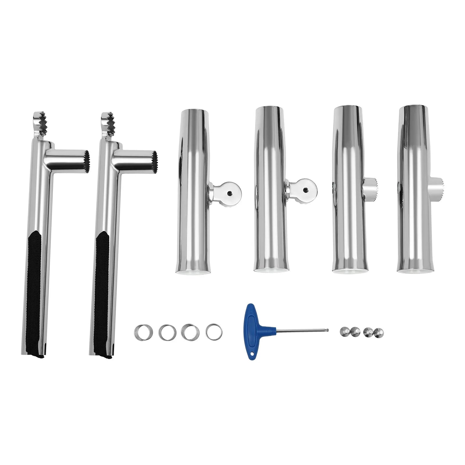 Adjustable Double Angle Fishing Rod Holder for Boats Yachts Stainless Steel Corrosion Resistant and Durable