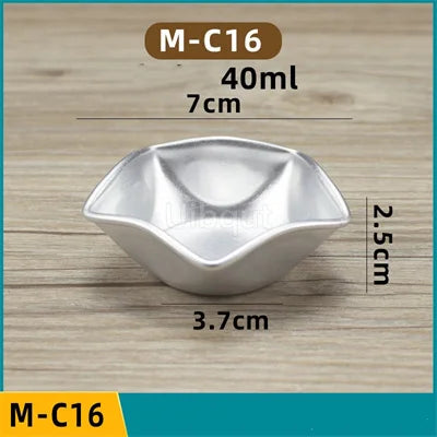 Set 5/10pcs Moldes Mini Acanalados de Aluminio para Pudding y Mousse 🍰