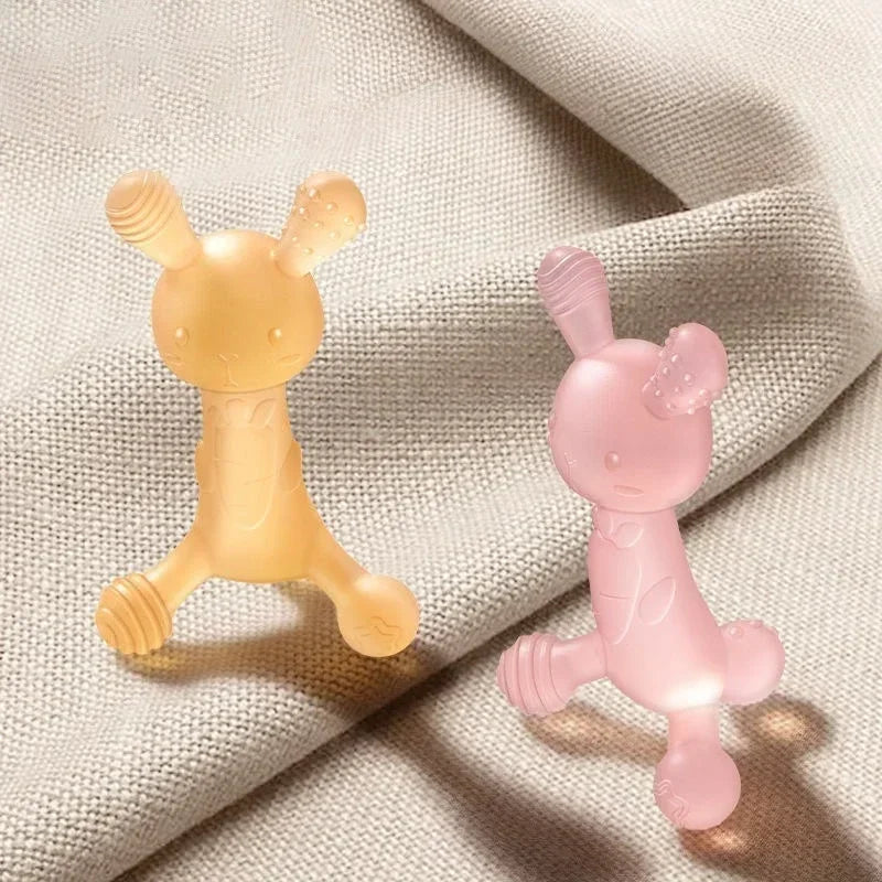 Cartoon Rabbit Silicone Teether — Newborn Chewing Toy | Infant Gift