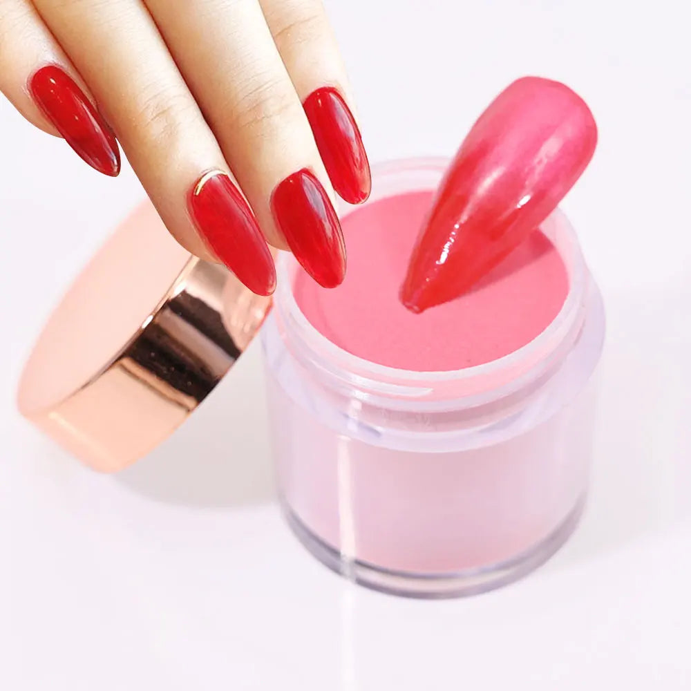 3Colors Acrylic Nail Powder Transparent/Pink/White Carving Crystal Polymer Powder Manicure Nail Polish Professional Accessories#