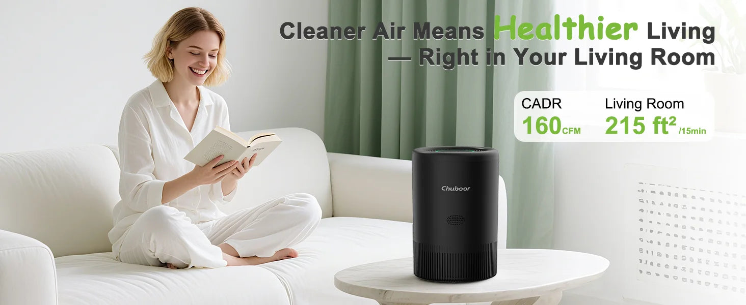Purificador de Aire Inteligente Chuboor | App/Alexa | Monitor PM2.5 | Mascotas 🌬️