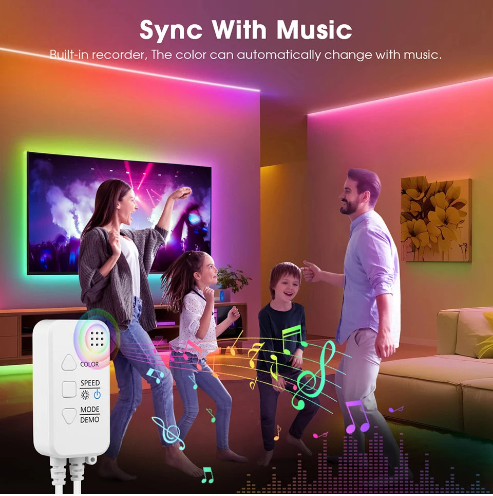 Tira LED RGBIC COB CHNAITEKE Tuya WiFi | 576LEDs/m | WS2811 | Alexa y Google | 12V | Dormitorio - Firu Total Sales