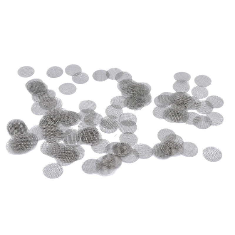 500pcs 16/20mm Stainless Steel Smoking Pipe Filter Silver Screens Hookah Water Pipes Gauze Mesh Net Tobacco Smoking Accessories