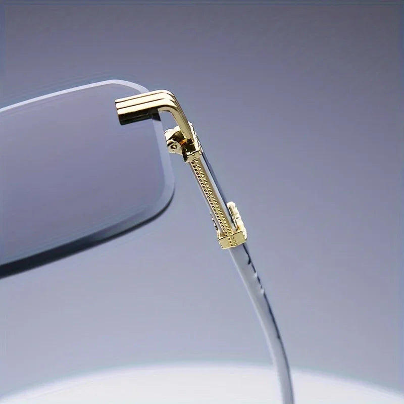Fashion Rimless Frameless Sunglasses | Classic Small Square | Men & Women