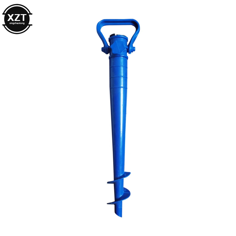 Outdoor Umbrella Base Adjustable Plastic Sun Beach Patio Umbrella Sand Stretch Stand Holder Anchor Stand Spike Auger Keep Tools
