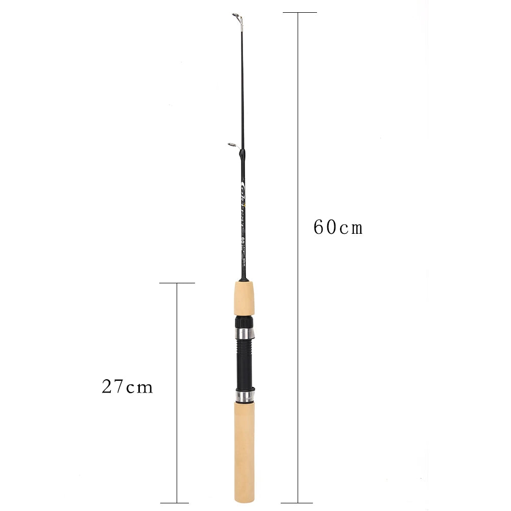 60/80/100cm Ice Fishing Rod Portable Fishing Pole Winter Fishing Rod Retractable Fishing Pole Fishing Accessories