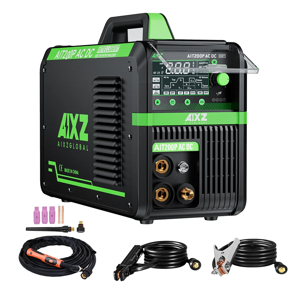 AIXZ HF TIG Welding Machine AIT200P AC DC Welder With Pulse 5 in 1 IGBT Inverter ARC Stick Welder Spot TIG Aluminum Welder