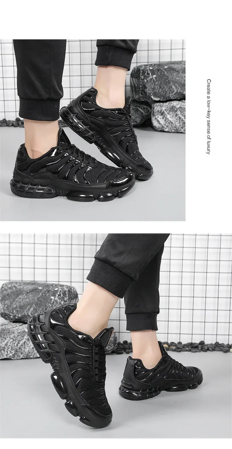 Tenis Hombre Deportivos Ligeros | Dad Shoes | Casual Running | Suela Gruesa | Sin Cordones | Bicolor