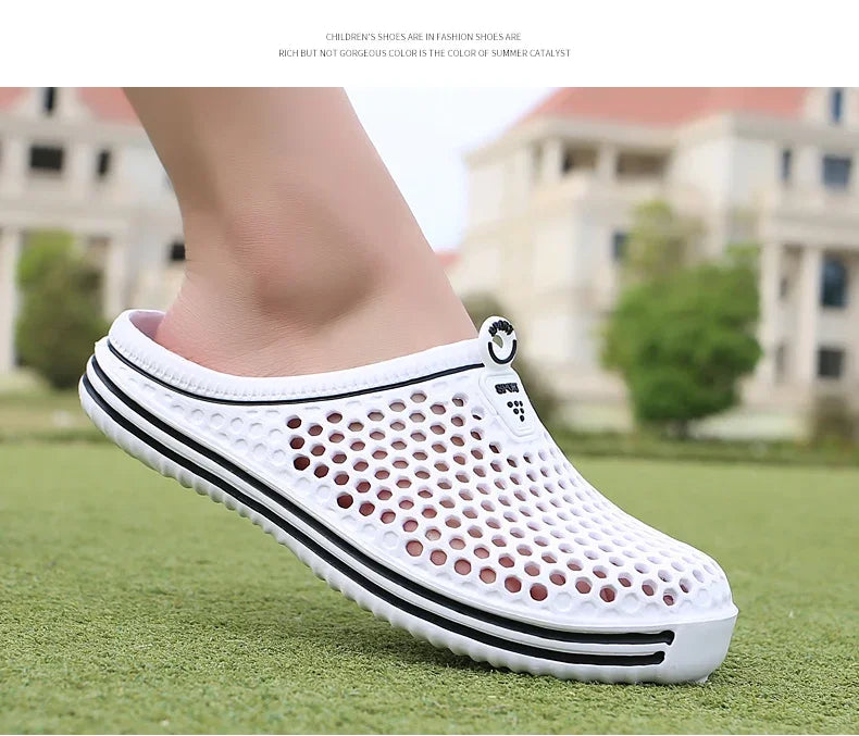 Aqua Shoes Unisex Hollow Out Slippers Casual Couple Beach Sandal Flip Flops Beach Outdoor Sandals Water Shoes Mens Slippers