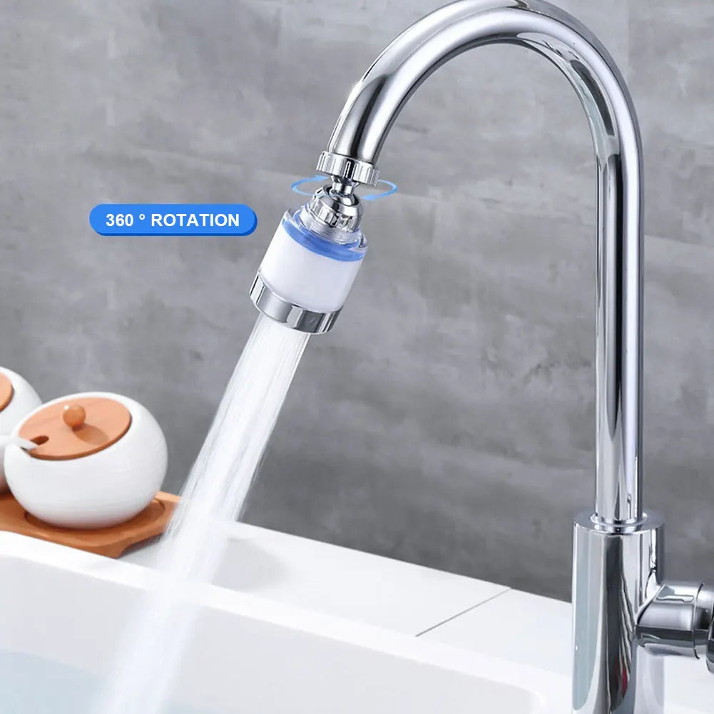 Kitchen Faucet Water Filter Pressurized Sink Filter Water Purifier 360° Tap Splash Proof Faucet Aerator Extender for Bathroom