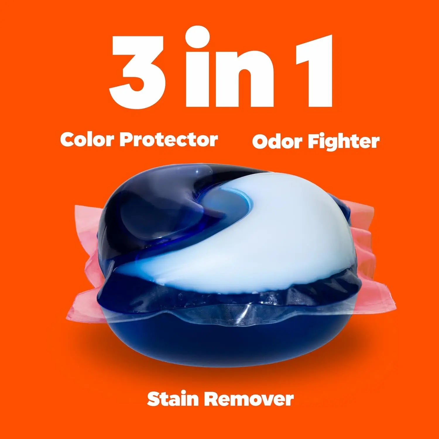 76-Count Laundry Detergent Pods: 3-in-1 Stain Remover, Odor Fighter & Color Protector, HE Compatible with Spring Meadow Scent