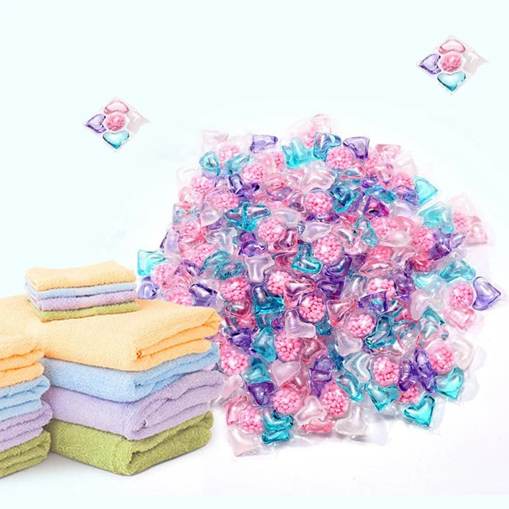 100/50Pcs Multi-purpose Strong Detergent 5 in 1 Detergent Liquid Capsule Ball Laundry Scent Fragrance Beads for Home Dormitory
