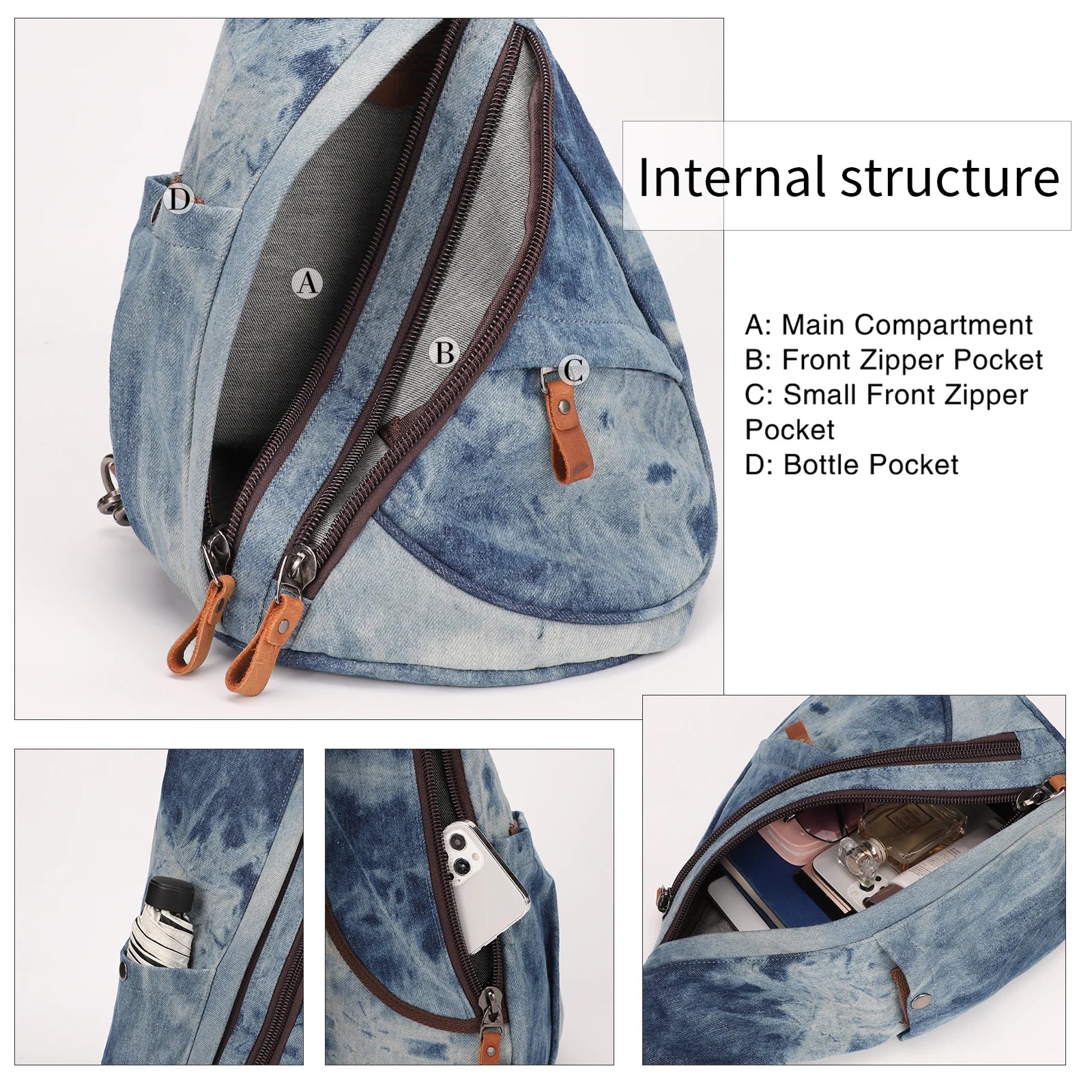 KL928 Canvas Sling Bag - Small Crossbody Backpack Shoulder Casual Daypack Rucksack for Men Women - Firu Total Sales