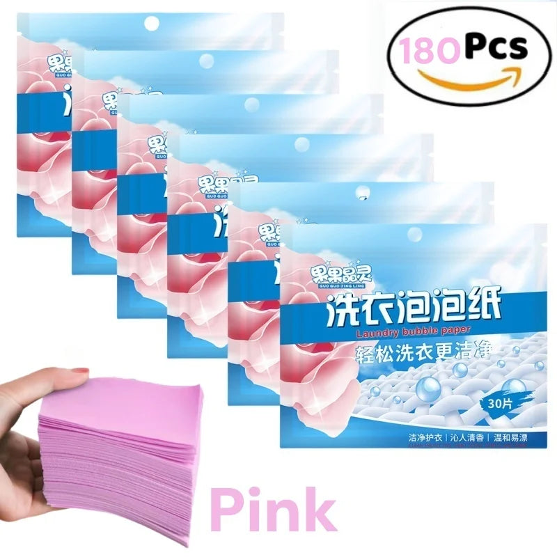 60 Pcs Laundry Tablets Concentrated Washing Powder Laundry Soap Washing Machine Clothing Strong Cleaning Sheets Detergent
