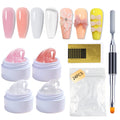 Set 7pcs Gel Extensión de Uñas UV 15ml | Escultura 3D | Moldeado Rápido 💅 - Firu Total Sales