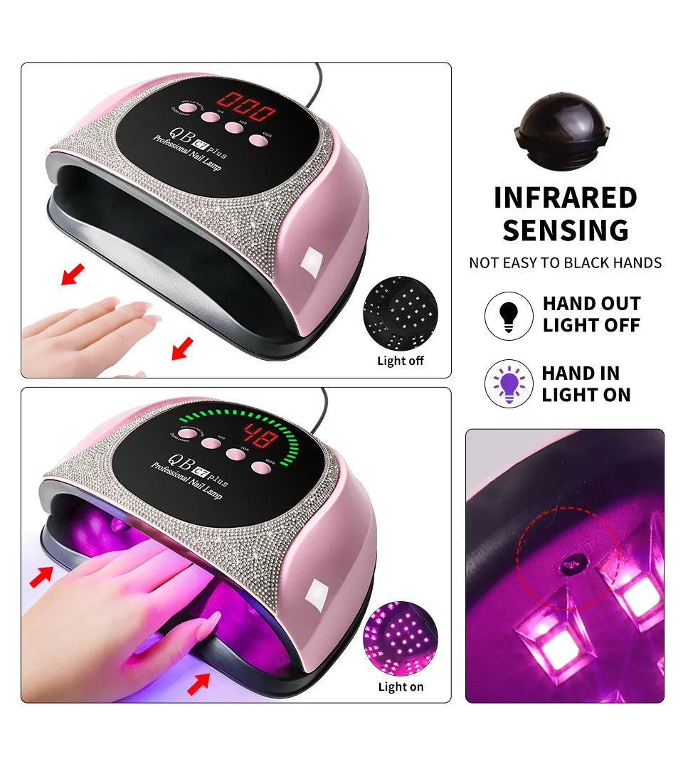 Lámpara UV/LED Profesional 57 LEDs Secado Rápido | Pantalla LCD | Manicure y Gel Acrílico - Firu Total Sales