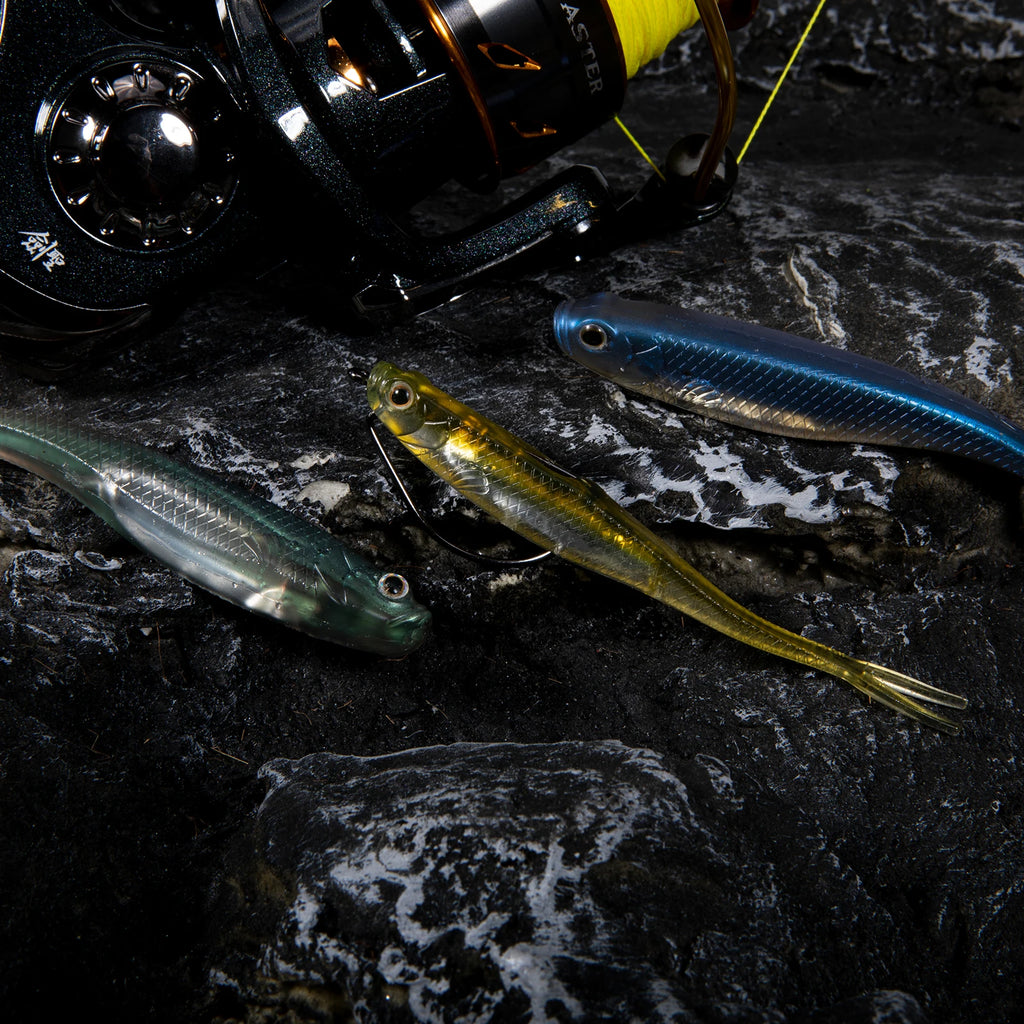 Dr.Fish 5/6 Piezas Señuelo Silicona | Cola Bifurcada | Drop Shot | Bass, Trucha y Lucio | Weedless - Firu Total Sales