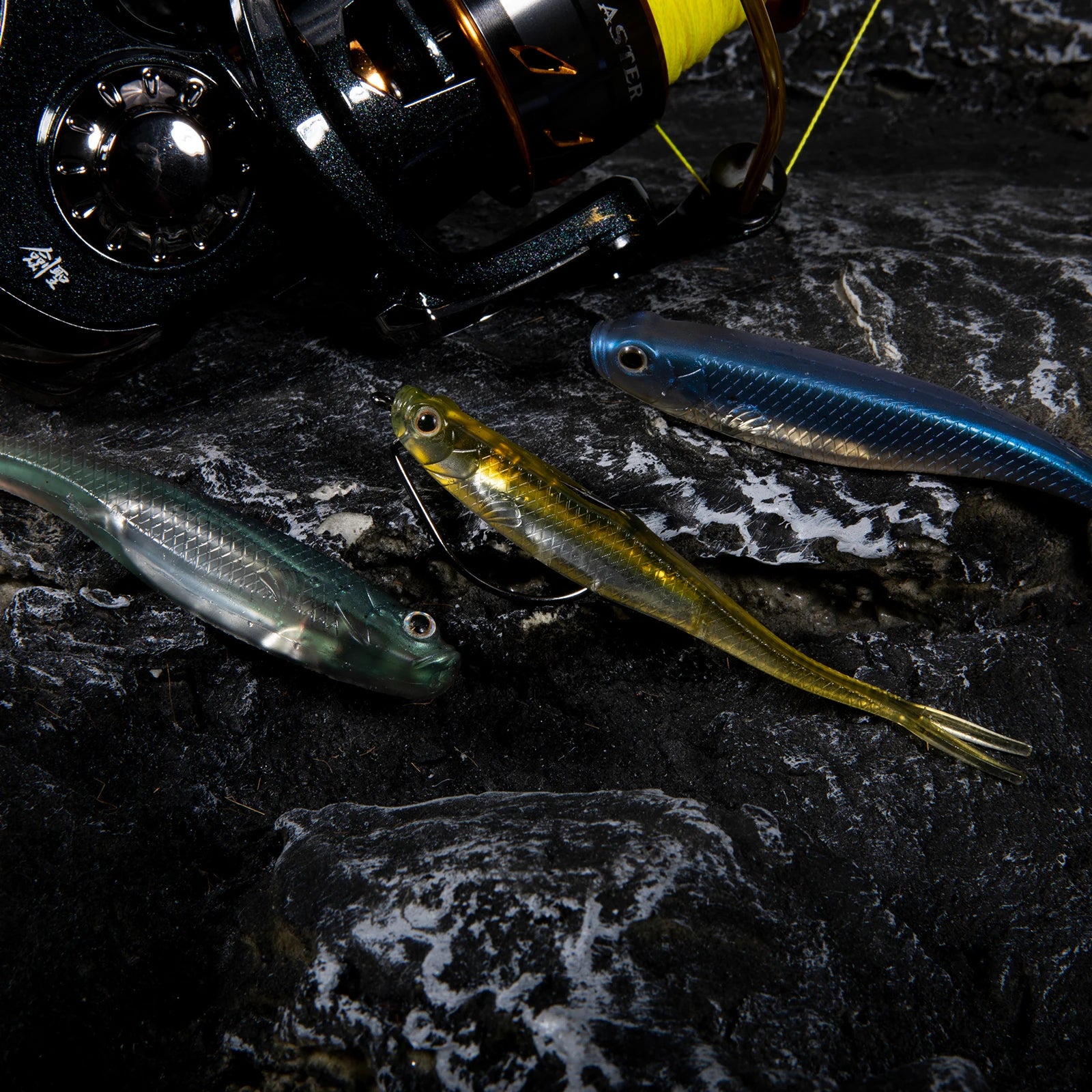 Dr.Fish 5/6 Piezas Señuelo Silicona | Cola Bifurcada | Drop Shot | Bass, Trucha y Lucio | Weedless - Firu Total Sales