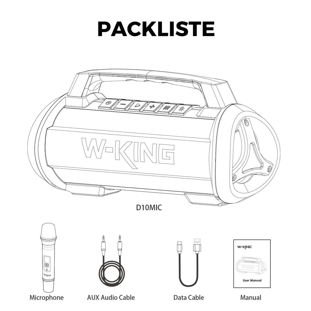 W-KING 70W RMS Bluetooth Portable Speaker,  Speaker Wireless Loud IPX6 Waterproof Bluetooth Speakers with Subwoofer/Bass Boost