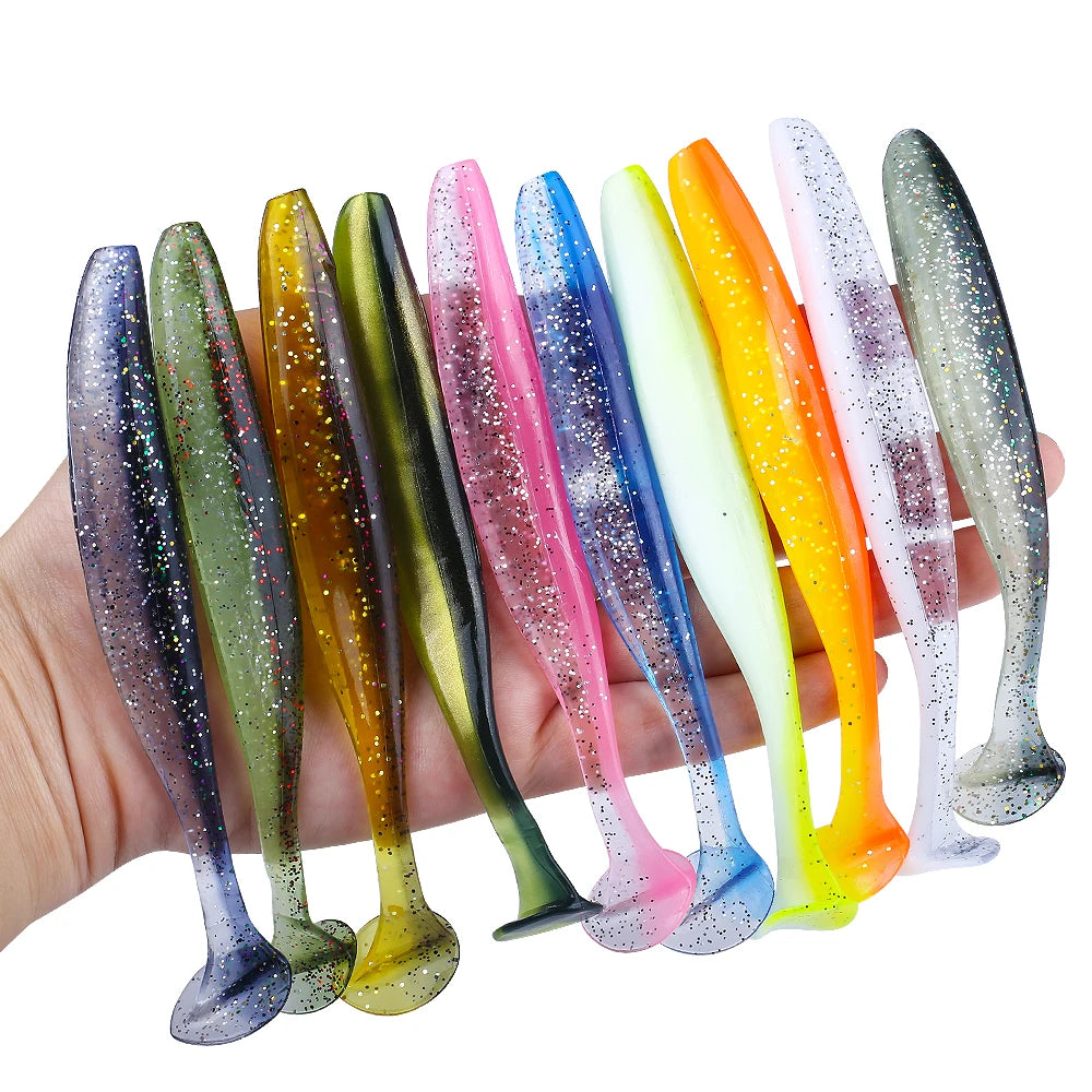 QXO 50 Piezas Señuelos Silicona | Swimbait Shad Wobbler | 7/10/13cm | Pesca Mar, Lago y Río - Firu Total Sales