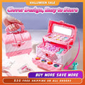 Kids Multi-Layer Foldable Makeup Set - Pretend Play Cosmetic Kit for Girls, Educational and Learning Toy with Storage Box - Firu Total Sales