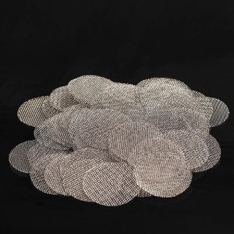 500pcs 16/20mm Stainless Steel Smoking Pipe Filter Silver Screens Hookah Water Pipes Gauze Mesh Net Tobacco Smoking Accessories