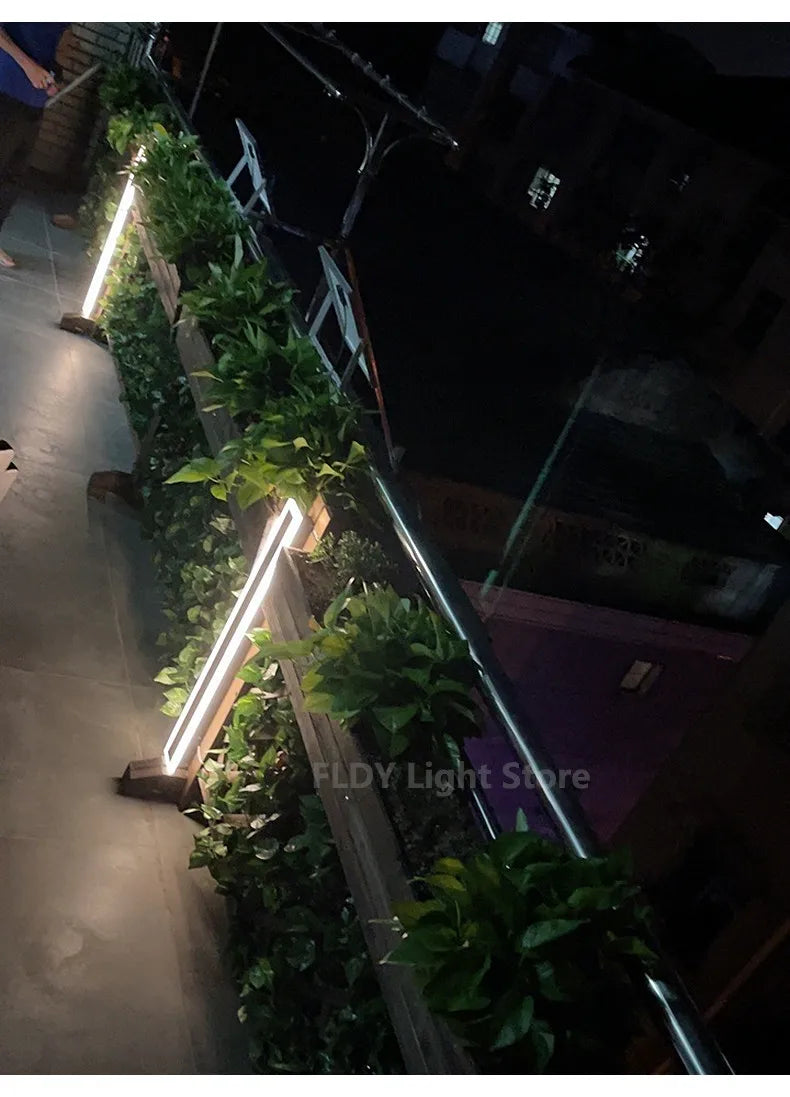 Modern Waterproof outdoor Long Strip LED wall lamps IP65 Aluminum Wall Light Garden porch Sconce Lights 110V 220V wall washer