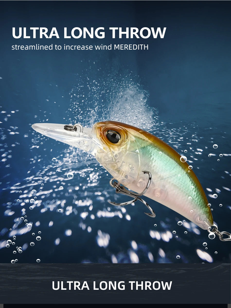 MEREDITH M65 Crankbait Flotante | 14g | 11 Colores | Profundidad 2-2.5m | Bass | Wobbler Profesional - Firu Total Sales