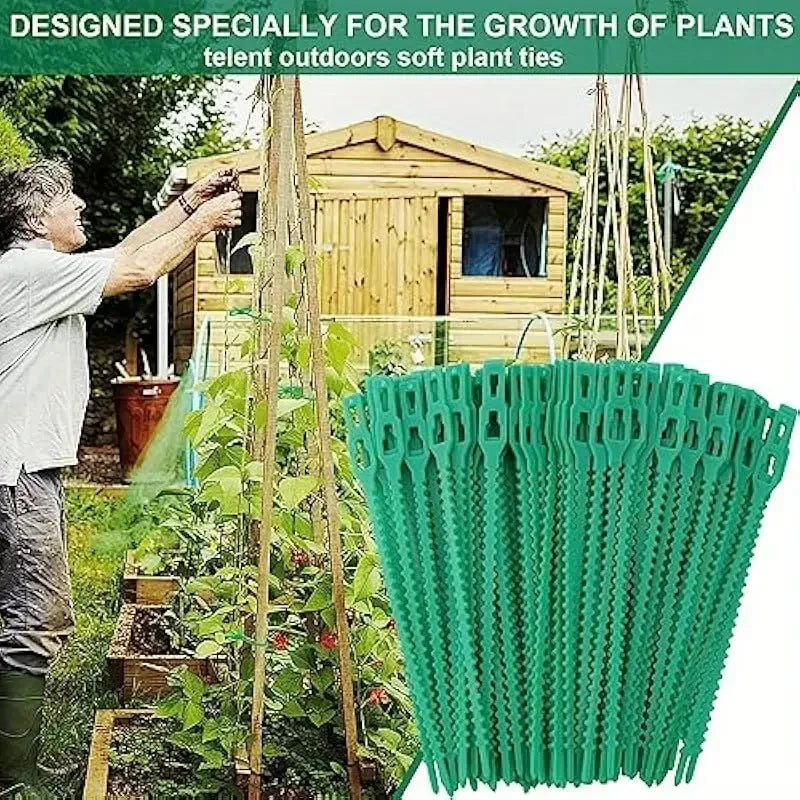 Bridas Reutilizables para Jardín | Soporte para Plantas y Enredaderas | Nylon Ajustable