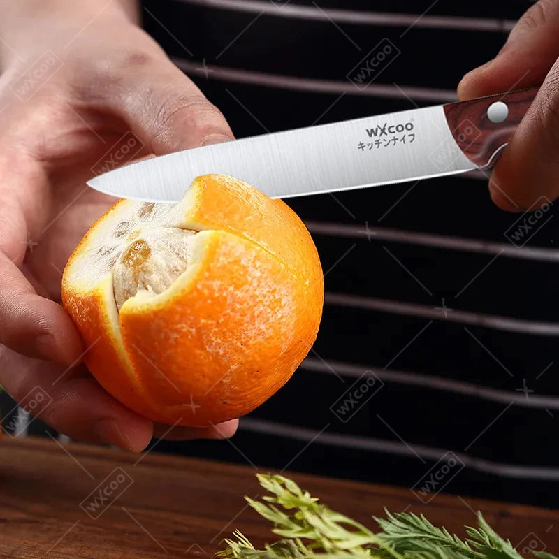WXCOO Stainless Steel Kitchen Fruit Paring Knife Chef Butcher Knife Meat Cleaver Utility Fruit Peeler Kitchen Accessories