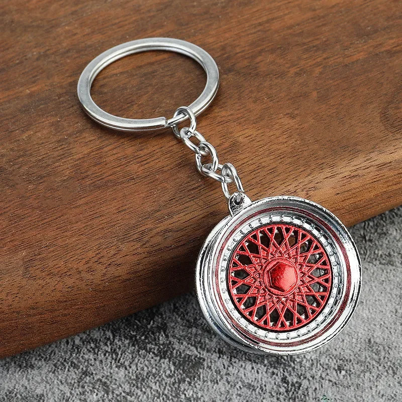 Creative Mini Gear Head Keychain Speed Gearbox Keyring for Car Key Turbo Hub Brake Disc Pendant Shock Absorber Keys Holder Chain