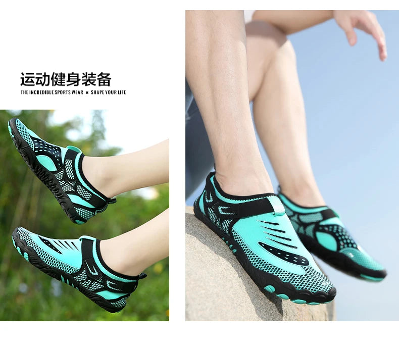 Swimming Shoes Men Beach Aqua Shoes Women Quick Dry Barefoot Upstream Surfing Slippers Hiking Water Shoes Wading Unisex Sneakers