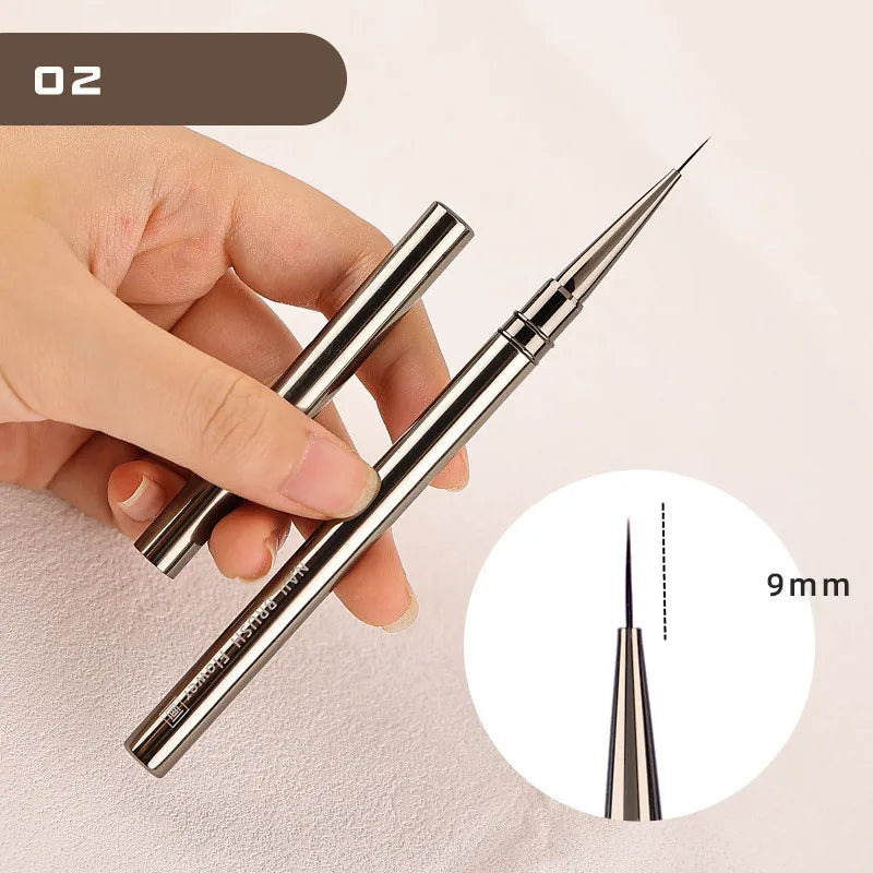 Pluma Liner de Nail Art con Mango de Aluminio | Flores, Hojas y Rayas | Manicure DIY 💅 - Firu Total Sales