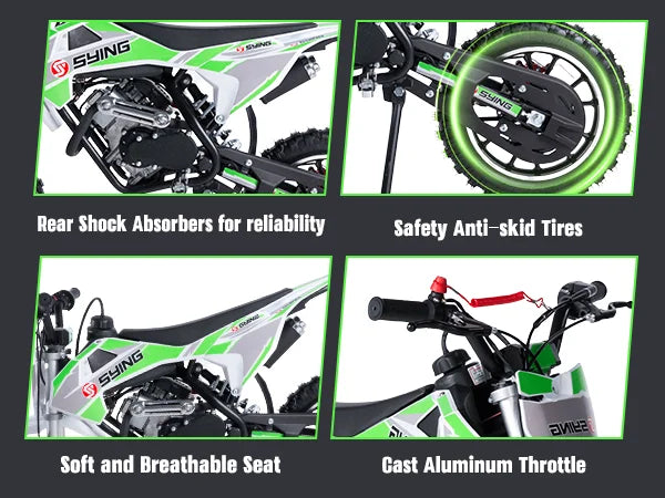 Mini Moto Off-Road 58cc 4 Tiempos con Arranque Manual | Gasolina | 6-12 Años 🏍️ - Firu Total Sales
