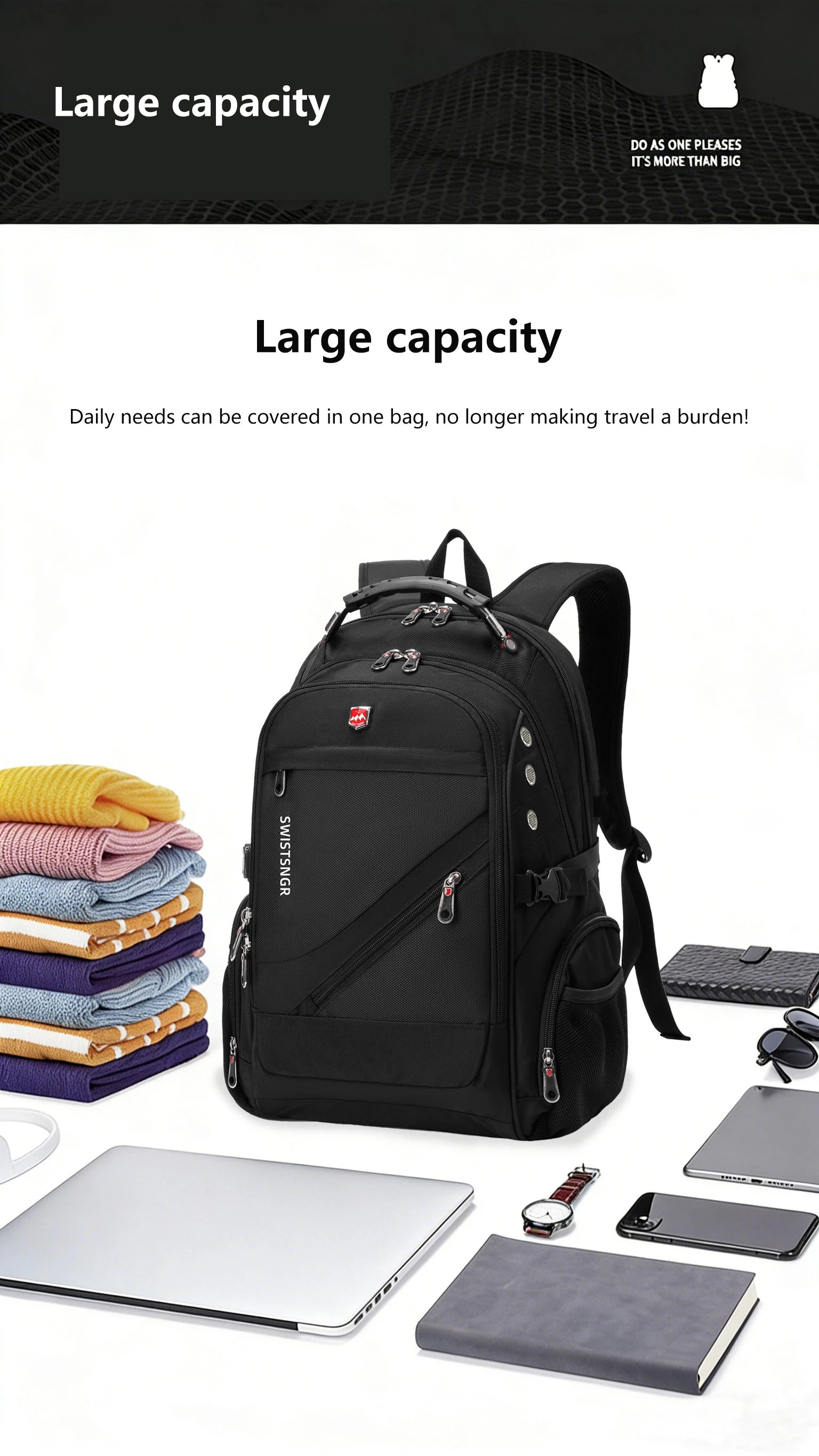 2026 Waterproof 17/20 Inch Laptop Backpack Men Airplane Travel Backpack Women Oxford Rucksack Male School Bag modern Mochila