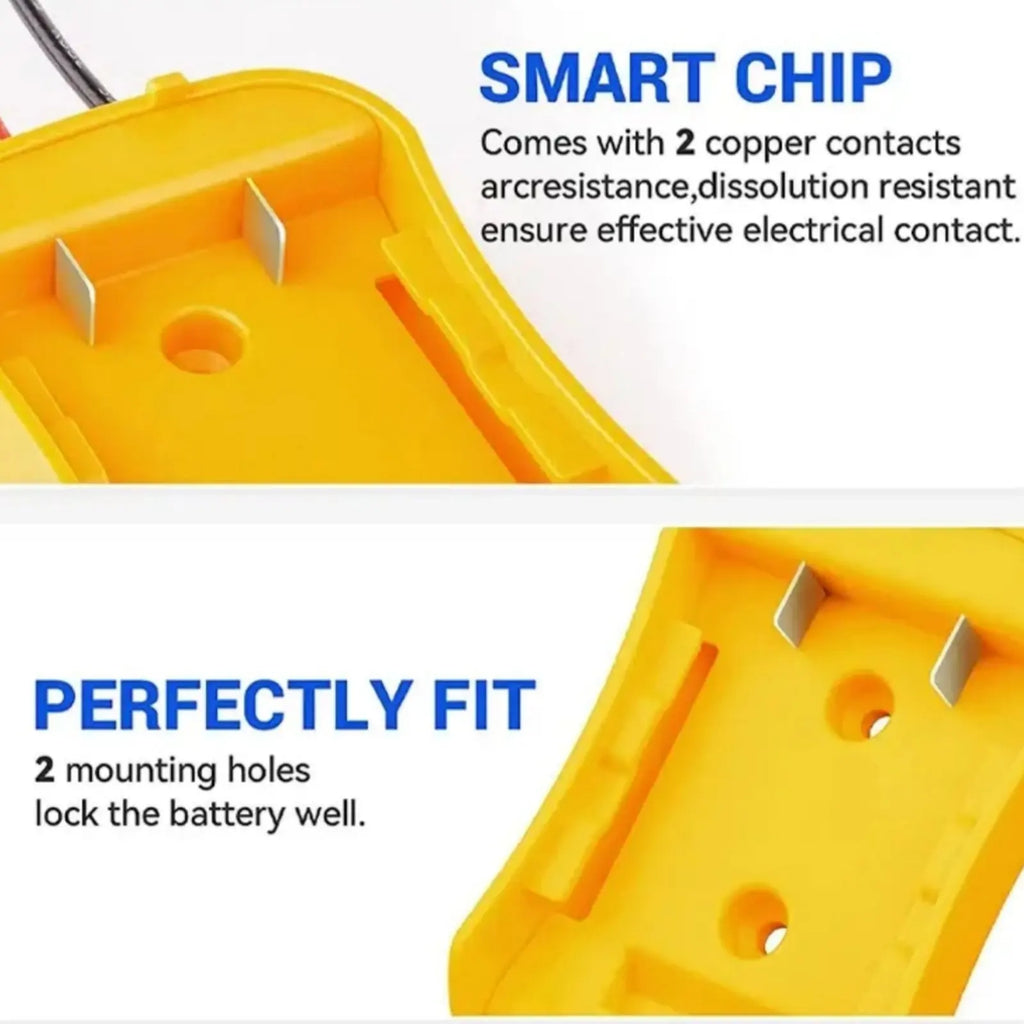 1Pc Power Connector Battery Adapter For DeWalt DCB184  DCCB204 18V/20V Max Battery Battery DIY Power Wheel Adapter Dock Holder