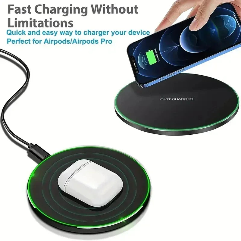 200W Fast Wireless Charging Pad | Samsung Galaxy S25/S24 + iPhone 16/15/14 + Xiaomi
