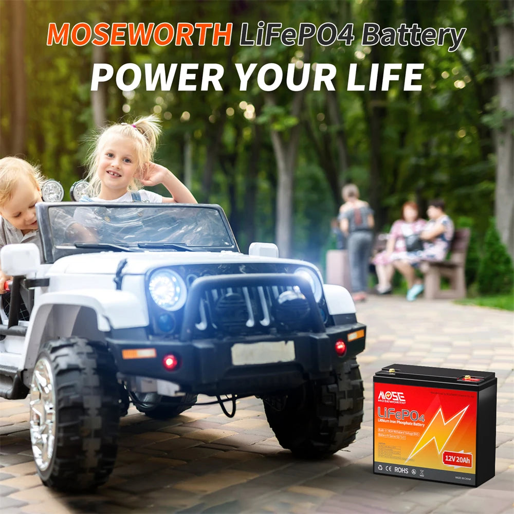 Batería LiFePO4 12V 6Ah-300Ah con BMS | Recargable | Solar y Ciclo Profundo 🔋