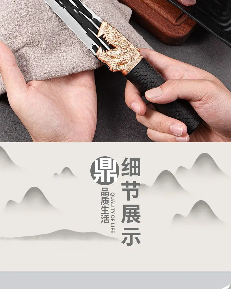 Multi-Purpose Kitchen Knife for Meat BBQ Cooking Knife Fishing Boning Knife Stainless Steel Butcher Knife Pastic Handle
