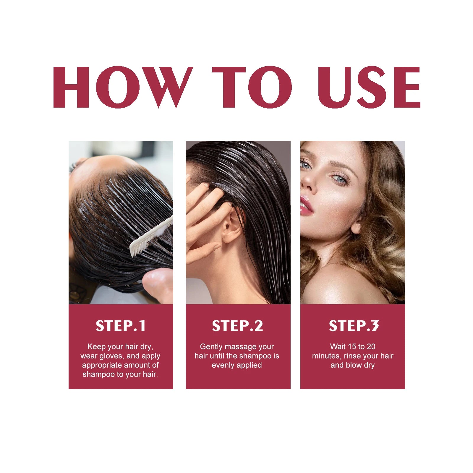 Instant Coloring Shampoo Natural 5 Colors for Men Women DIY Hair Dye Coloring Care Gentle Non-Irritating 100ml Hair Dye Shampoo
