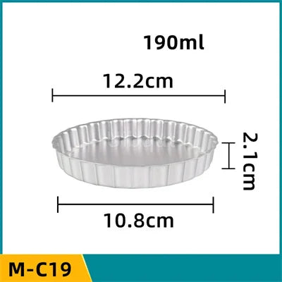 Set 5/10pcs Moldes Mini Acanalados de Aluminio para Pudding y Mousse 🍰
