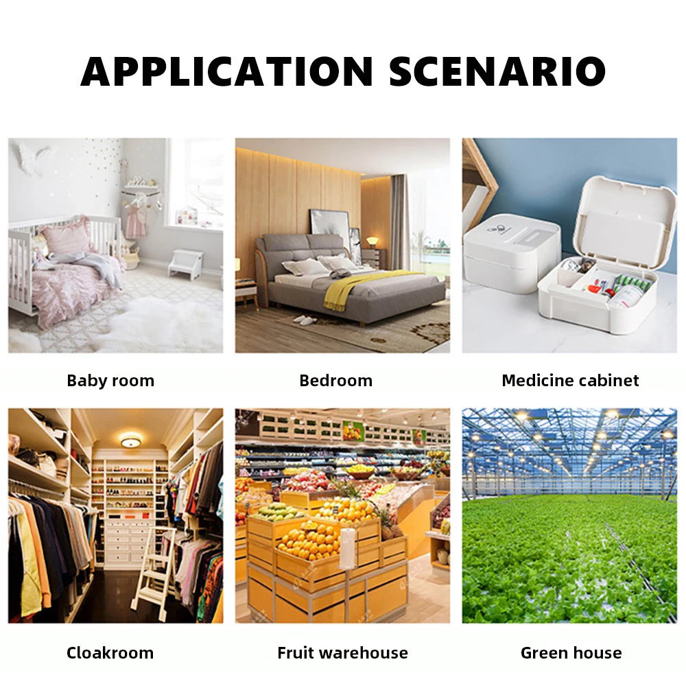Tuya Zigbee or WiFi Temperature Humidity Sensor Home Connected Thermometer Compatible With Smart Life Alexa Google Assistant