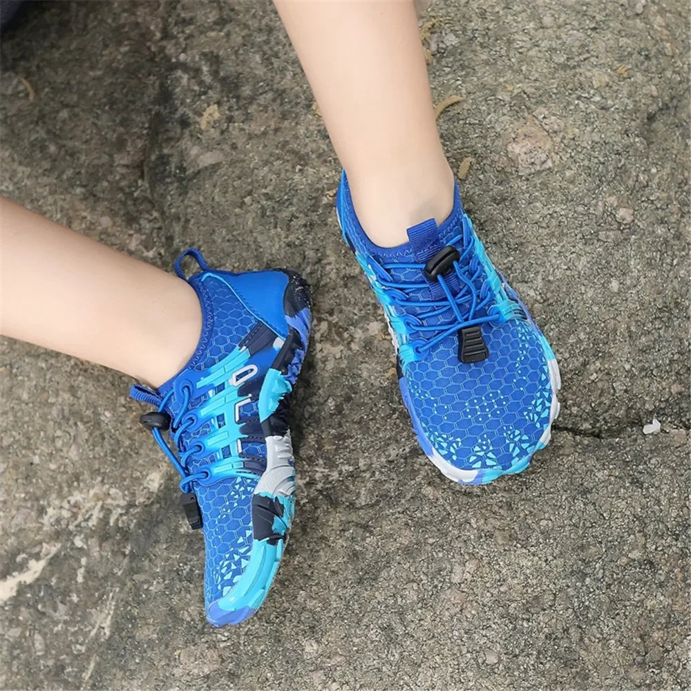 Water Shoes Kids Summer Beach Five Fingers Barefoot Swimming Aqua Shoes Colorful Seaside River Slippers Children Sneakers New