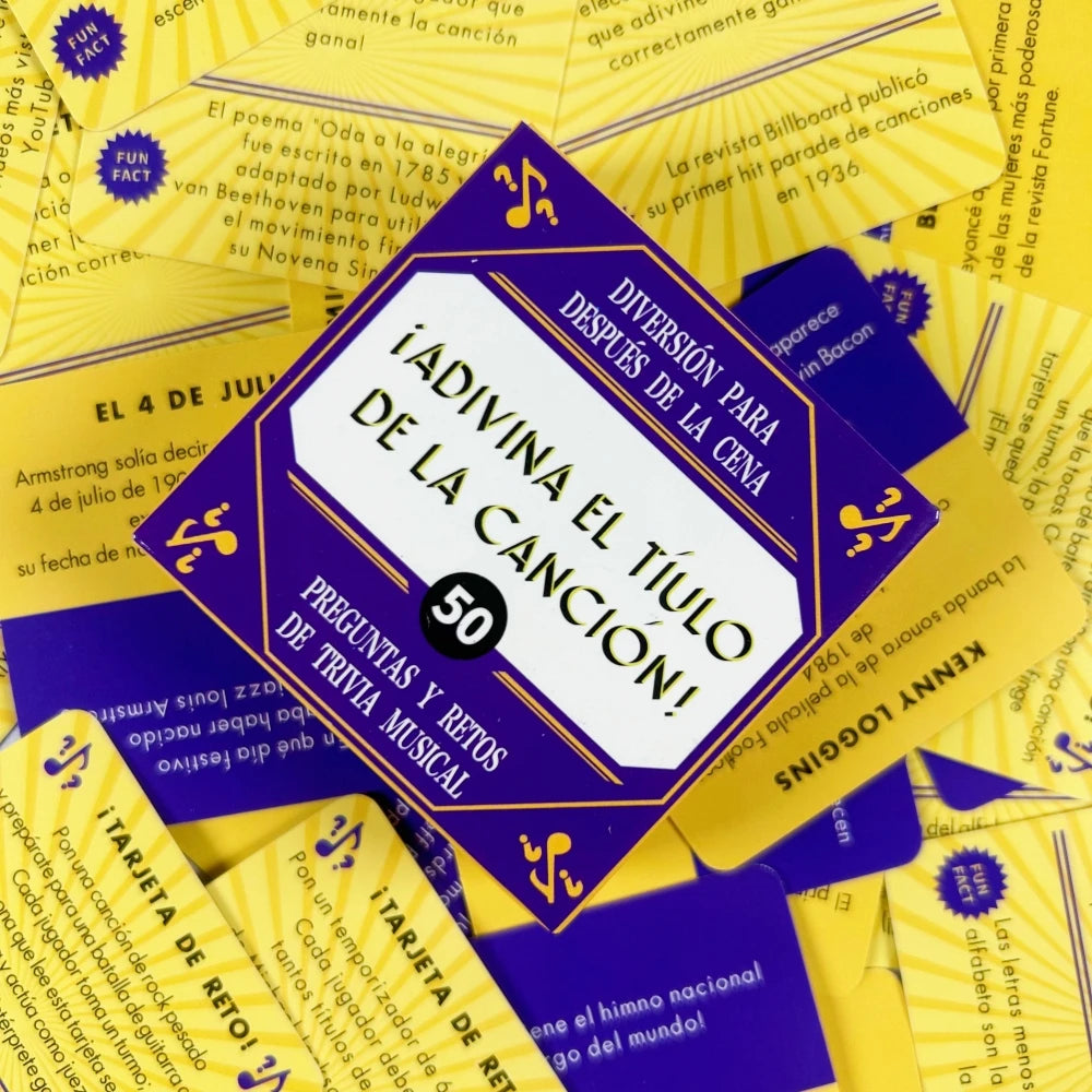 5.5x5.5cm Spanish Mini Size Game Cards " Name That Word !" 50 Pcs Cards Game Family Gathering Card Game Camping Game