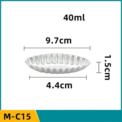 Set 5/10pcs Moldes Mini Acanalados de Aluminio para Pudding y Mousse 🍰